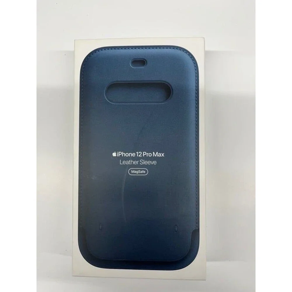 NEW Apple iPhone 12 Pro Max Leather Sleeve with MagSafe in Baltic Blue